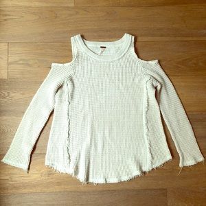 Free People open shoulder sweater.